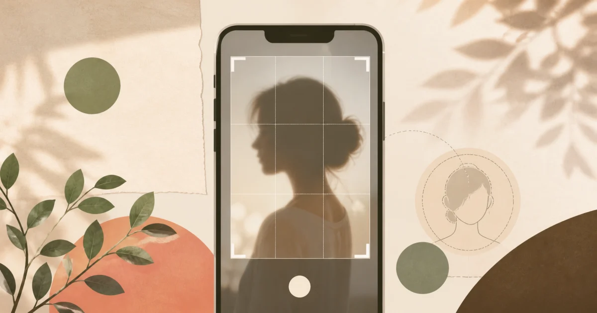 プロフィール写真の表示比率と余白を確認するイメージ